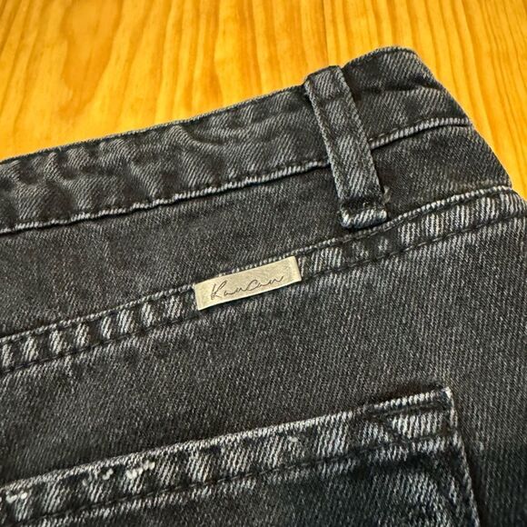 NWT Kancan Kaya High Rise Distressed Look Shorts Women’s Size LRG Black - Picture 12 of 13